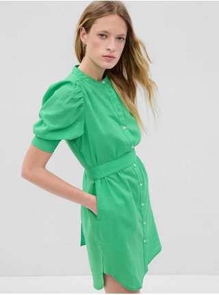 Zelené dámske košeľové šaty GAP