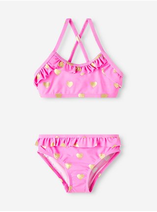 Ružové dievčenské vzorované plavky name it Zuma