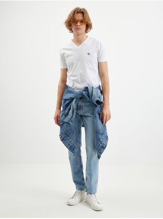 Modré pánske straight fit rifle Calvin Klein Jeans