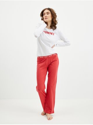 Pyžamká pre ženy Tommy Hilfiger - biela, červená