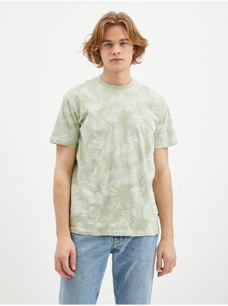 Světle zelené pánské vzorované tričko ONLY & SONS Perry