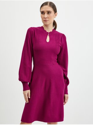 Tmavo ružové dámske svetrové šaty ORSAY