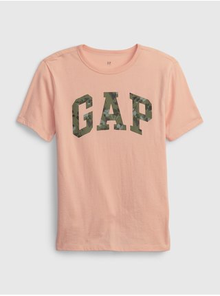Meruňkové klučičí bavlněné tričko s logem GAP 