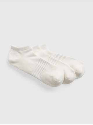 Súprava troch párov ponožiek v bielej farbe GAP
