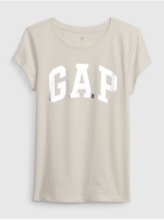 Béžové holčičí bavlněné tričko s logem GAP