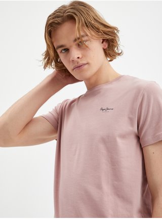 Růžové pánské tričko Pepe Jeans Jack