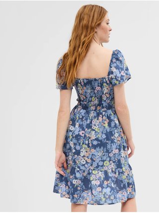 Modré dámské květované šaty GAP 
