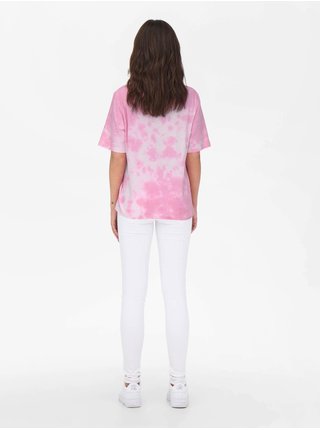 Růžové vzorované tričko ONLY Tania