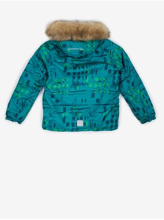 Zelená chlapčenská vzorovaná zimná bunda Reima Niisi