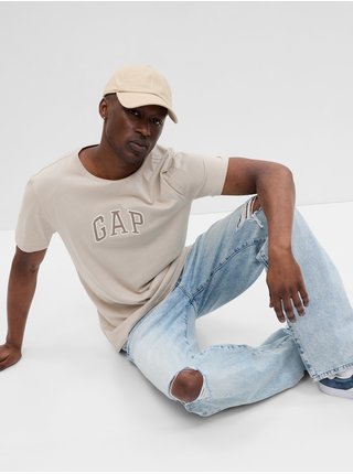 Béžové pánské tričko s logem GAP  