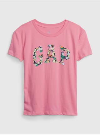Růžové holčičí tričko s potiskem GAP 