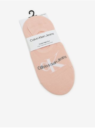 Světle růžové dámské ponožky Calvin Klein Jeans