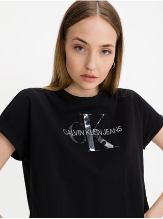 Tričká s krátkym rukávom pre ženy Calvin Klein - čierna