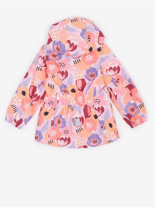 Růžová holčičí květovaná nepromokavá bunda Reima Anise