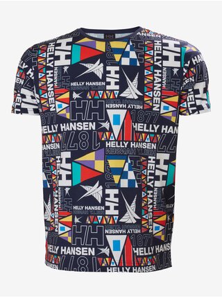 Tmavě modré pánské vzorované tričko HELLY HANSEN Newport