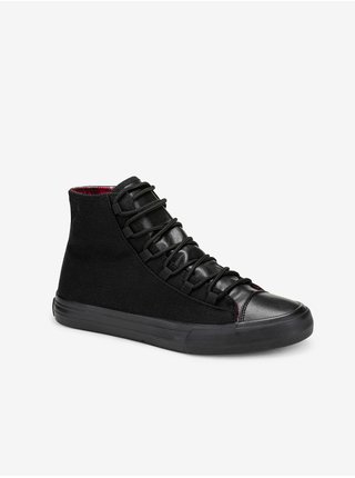 Čierne pánske sneakers topánky Ombre Clothing T378