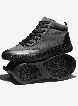 Černo-šedé pánské sneakers boty Ombre Clothing T377