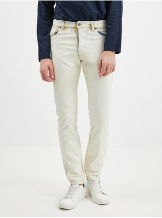 Bílé pánské slim fit džíny s ozdobným detailem Diesel  