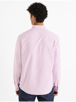 Světle fialová pánská košile Celio Daxford 