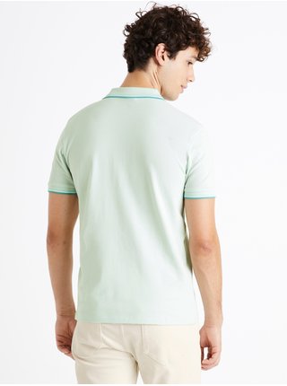 Světle zelené pánské polo tričko Celio Decolrayeb 