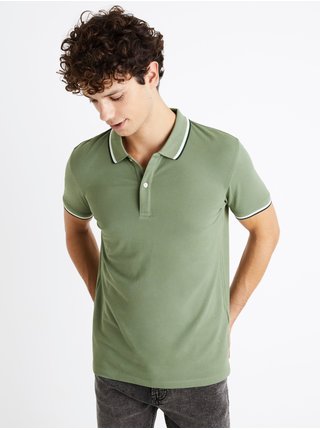 Zelené pánske polo tričko Celio Decolrayeb