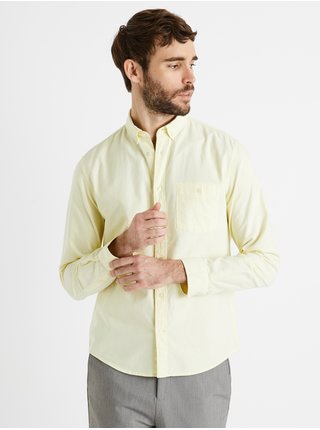 Světle žlutá pánská košile Celio Daxford 