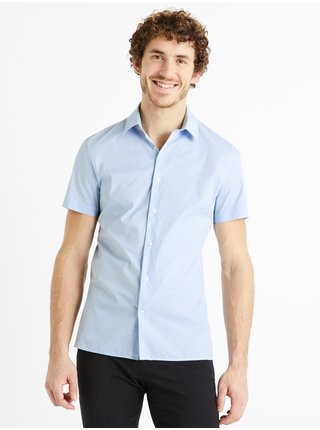 Světle modrá pánská košile Celio Masantal2c 