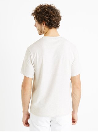 Svetlošedé pánske tričko s vrecúškom Celio Depogo