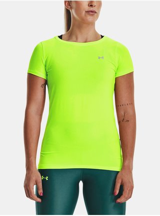 Neonově zelené dámské sportovní tričko Under Armour UA HG Armour 