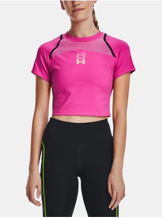 Tmavo ružové dámske športové tričko Under Armour UA Run Anywhere