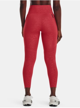 Legíny Under Armour UA Rush Legging Emboss Perf-RED