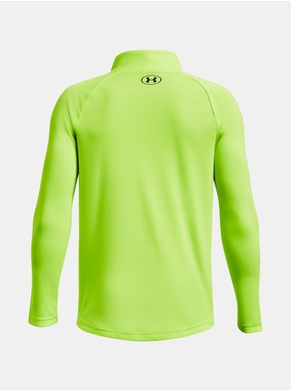 Neonově zelené sportovní tričko Under Armour UA Tech 2.0 1/2 Zip