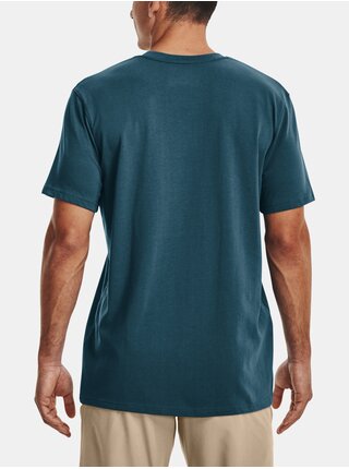 Tričko Under Armour UA LOGO EMB HEAVYWEIGHT SS-BLU