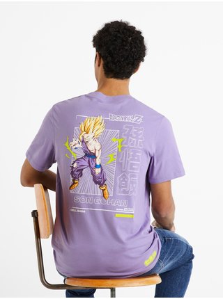 Fialové pánské bavlněné tričko Celio Dragon Ball Z