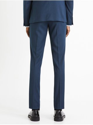 Modré pánské oblekové kalhoty Celio Doarmure 