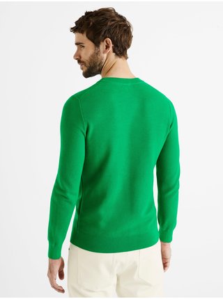 Zelený pánský basic svetr Celio Bepic 