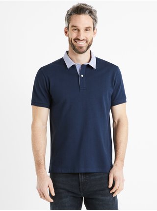 Tmavě modré pánské polo tričko Celio Depetita  