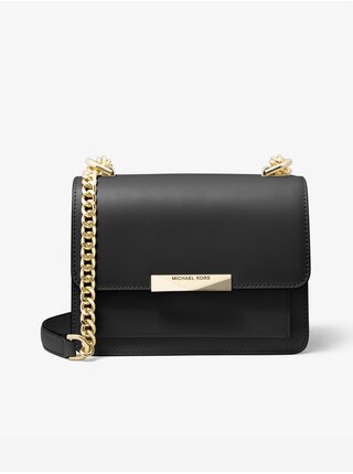 Černá kožená crossbody kabelka Michael Kors Jade