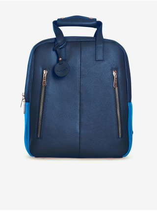 Tmavě modrý dámský kožený batoh VUCH Manette