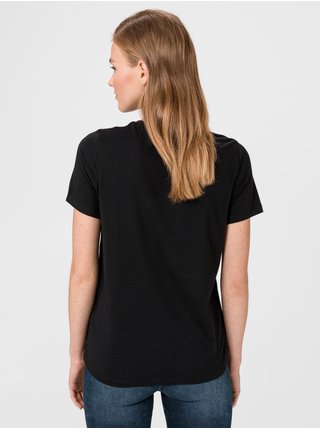 Tričká s krátkym rukávom pre ženy DKNY - čierna