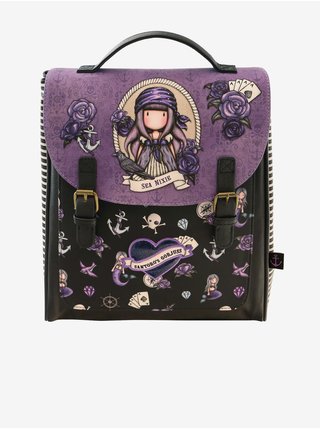 Hnědo-fialový vzorovaný batoh Santoro 