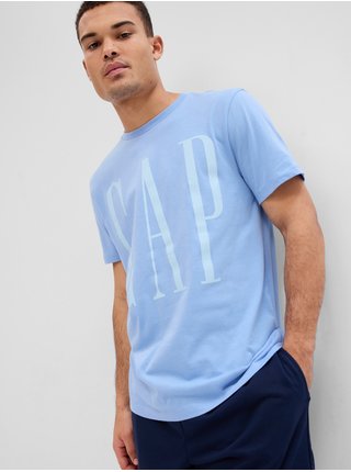 Světle modré pánské bavlněné tričko s logem GAP