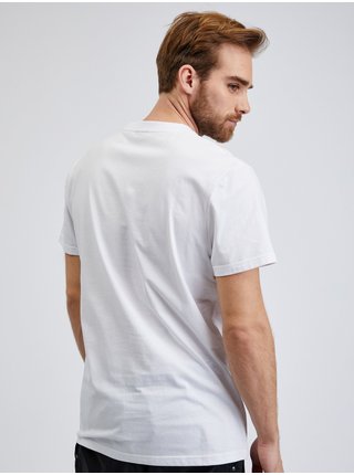 Bílé pánské bavlněné tričko s potiskem SAM73 Almandit 