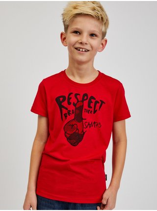 Červené chlapčenské tričko s potlačou SAM73 Scutum