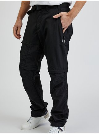 Černé pánské kalhoty s odepínací nohavicí SAM73 Walter 
