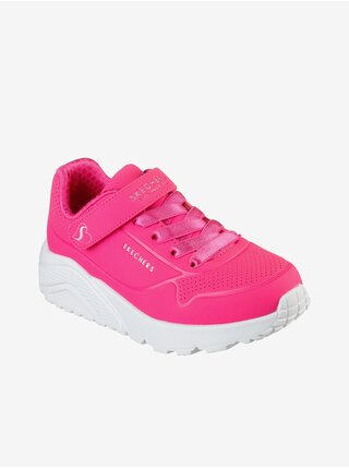 Neónovo ružové dievčenskú tenisky Skechers