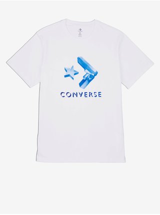 Tričká s krátkym rukávom pre mužov Converse - biela, modrá