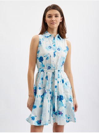 Modro-bílé dámské květované šaty ORSAY  