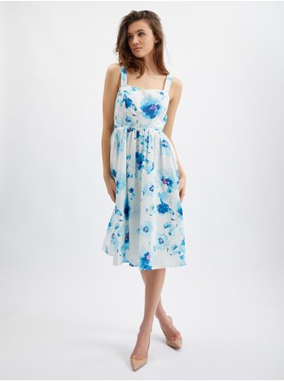 Modro-bílé dámské květované šaty ORSAY 
