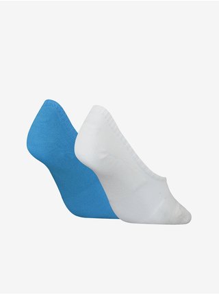 Súprava dvoch párov dámskych ponožiek v bielej a modrej farbe Calvin Klein Jeans